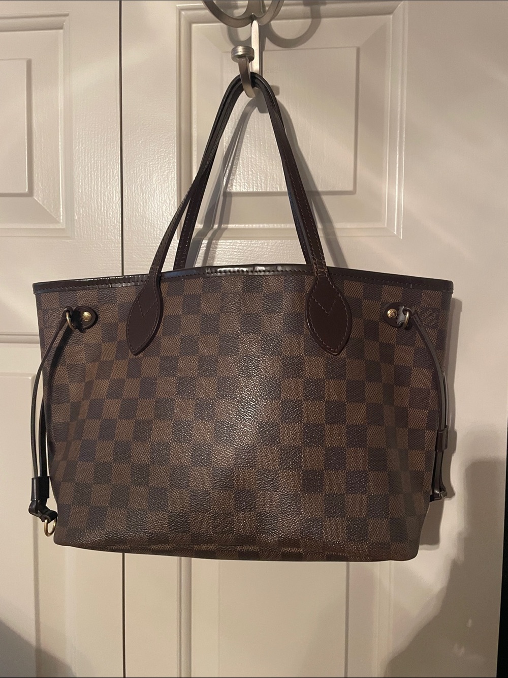 Louis Vuitton Brown Checkered Tote Bag
